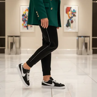 کفش اسپرت نایک بلیزر زنانه مشکی سفید/7338